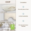 image:imageCoop Home Goods Adjustable Latex Crescent Pillow Queen Talalay Latex amp Microfiber Fill Ergonomic Shape Naturally Cooling EcoFriendly Medium Firm for Back and Side Sleepers GREENGUARD GoldCutout