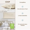image:imageCoop Home Goods Adjustable Latex Crescent Pillow Queen Talalay Latex amp Microfiber Fill Ergonomic Shape Naturally Cooling EcoFriendly Medium Firm for Back and Side Sleepers GREENGUARD GoldClassic