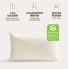 image:imageCoop Home Goods Adjustable Latex Crescent Pillow Queen Talalay Latex amp Microfiber Fill Ergonomic Shape Naturally Cooling EcoFriendly Medium Firm for Back and Side Sleepers GREENGUARD GoldClassic
