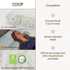 image:imageCoop Home Goods Adjustable Orthopedic Pillow Queen Ergonomic Cervical Neck Support Memory Foam Pillows for Side amp Back Sleepers Breathable Washable Cover GREENGUARD amp CertiPURUS CertifiedQueen