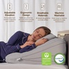 image:imageCoop Home Goods Adjustable Wedge Pillow Ergonomic Memory Foam Pillow for Elevated Leg amp Back Support Pregnancy Acid Reflux Sleep Comfort amp Recovery CertiPURUS amp GreenGuard Gold Certified