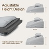 image:imageCoop Home Goods Adjustable Wedge Pillow Ergonomic Memory Foam Pillow for Elevated Leg amp Back Support Pregnancy Acid Reflux Sleep Comfort amp Recovery CertiPURUS amp GreenGuard Gold Certified