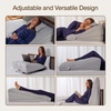 image:imageCoop Home Goods Adjustable Wedge Pillow Ergonomic Memory Foam Pillow for Elevated Leg amp Back Support Pregnancy Acid Reflux Sleep Comfort amp Recovery CertiPURUS amp GreenGuard Gold Certified