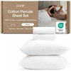 image:imageCoop Home Goods Cool Cooling Bed Sheets 4 Piece Full Sheet Set Dove Grey Breathable Cooling and Super Soft Luxury Spa amp Hotel Quality Full Size Bed SetWhite