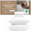 image:imageCoop Home Goods Cool Cooling Bed Sheets 4 Piece Full Sheet Set Dove Grey Breathable Cooling and Super Soft Luxury Spa amp Hotel Quality Full Size Bed SetWhite