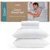 image:imageCoop Home Goods Cool Cooling Bed Sheets 4 Piece Full Sheet Set Dove Grey Breathable Cooling and Super Soft Luxury Spa amp Hotel Quality Full Size Bed SetWhite
