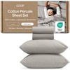 image:imageCoop Home Goods Cool Cooling Bed Sheets 4 Piece Full Sheet Set Dove Grey Breathable Cooling and Super Soft Luxury Spa amp Hotel Quality Full Size Bed SetDove Grey