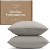 image:imageCoop Home Goods Cool Cooling Pillow Case Set of 2 Dove Grey Queen Size Pillow Covers Luxury Spa Breathable Hotel Quality Pillow CasesDove Grey
