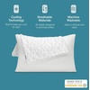image:imageCoop Home Goods Cool Side Crescent Pillowcase Queen Size Cooling Pillow Case for Hot Sleepers Crescent Shape TwoSided Pillow Covers Cozy Side amp Cool Side Ultra Soft Lulltra Cool TechnologyTravel