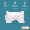 image:imageCoop Home Goods Cool Side Crescent Pillowcase Queen Size Cooling Pillow Case for Hot Sleepers Crescent Shape TwoSided Pillow Covers Cozy Side amp Cool Side Ultra Soft Lulltra Cool TechnologyCutout