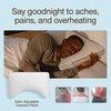 image:imageCoop Home Goods Eden Bed Pillow Queen Size for Sleeping on Back Stomach and Side Sleeper Medium Soft Memory Foam Cooling Gel  CertiPURUSGREENGUARD GoldCrescent