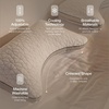 image:imageCoop Home Goods Eden Bed Pillow Queen Size for Sleeping on Back Stomach and Side Sleeper Medium Soft Memory Foam Cooling Gel  CertiPURUSGREENGUARD GoldCrescent