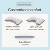 image:imageCoop Home Goods Eden Bed Pillow Queen Size for Sleeping on Back Stomach and Side Sleeper Medium Soft Memory Foam Cooling Gel  CertiPURUSGREENGUARD GoldCrescent