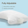 image:imageCoop Home Goods Essence Cooling Down Alternative Pillows Set of 2 Queen Size Adjustable Cooling Pillow for Hot Sleepers CoolTouch Luxury Hotel Pillows for Stomach Back or Side Sleepers 27x17Crescent