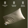 image:imageCoop Home Goods Latex Pillow Case Queen UltraSoft Breathable CottonBlend Pillowcase with Zipper Machine Washable EcoFriendly Quilted Case for Adjustable PillowsStandard