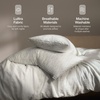 image:imageCoop Home Goods Latex Pillow Case Queen UltraSoft Breathable CottonBlend Pillowcase with Zipper Machine Washable EcoFriendly Quilted Case for Adjustable PillowsStandard