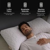 image:imageCoop Home Goods Latex Pillow Case Queen UltraSoft Breathable CottonBlend Pillowcase with Zipper Machine Washable EcoFriendly Quilted Case for Adjustable PillowsCrescent