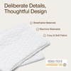 image:imageCoop Home Goods Latex Pillow Case Queen UltraSoft Breathable CottonBlend Pillowcase with Zipper Machine Washable EcoFriendly Quilted Case for Adjustable PillowsStandard