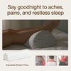 image:imageCoop Home Goods Leg Support amp Knee Pillow for Side Sleeper Adjustable Soft Orthopedic Leg Pillow for Sleeping Pregnancy Sciatica Back Hip and Joint Support with Washable CoverBolster