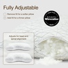 image:imageCoop Home Goods Original Crescent Adjustable Pillow Queen Bed Pillows for Shoulder Neck amp Head Support Crescent Foam Pillows  Medium Firm for Back amp Side Sleeper CertiPURUSGREENGUARD GoldCutout White