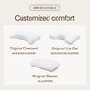 image:imageCoop Home Goods Original Crescent Adjustable Pillow Queen Bed Pillows for Shoulder Neck amp Head Support Crescent Foam Pillows  Medium Firm for Back amp Side Sleeper CertiPURUSGREENGUARD GoldCutout White