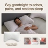 image:imageCoop Home Goods Original Crescent Adjustable Pillow Queen Bed Pillows for Shoulder Neck amp Head Support Crescent Foam Pillows  Medium Firm for Back amp Side Sleeper CertiPURUSGREENGUARD GoldCrescent White