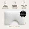 image:imageCoop Home Goods Original Crescent Adjustable Pillow Queen Bed Pillows for Shoulder Neck amp Head Support Crescent Foam Pillows  Medium Firm for Back amp Side Sleeper CertiPURUSGREENGUARD GoldCutout White
