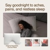 image:imageCoop Home Goods Original Crescent Adjustable Pillow Queen Bed Pillows for Shoulder Neck amp Head Support Crescent Foam Pillows  Medium Firm for Back amp Side Sleeper CertiPURUSGREENGUARD GoldCutout White