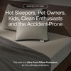 image:imageCoop Home Goods UltraCool Waterproof Mattress Protector Twin Cooling Mattress Protector Machine Washable Cooling Bed Cover Whisper Quiet Waterproof Bed Cover Twin 39x75Queen