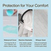 image:imageCoop Home Goods UltraCool Waterproof Mattress Protector Twin Cooling Mattress Protector Machine Washable Cooling Bed Cover Whisper Quiet Waterproof Bed Cover Twin 39x75King