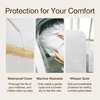 image:imageCoop Home Goods UltraCool Waterproof Mattress Protector Twin Cooling Mattress Protector Machine Washable Cooling Bed Cover Whisper Quiet Waterproof Bed Cover Twin 39x75King