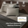 image:imageCoop Home Goods UltraCool Waterproof Mattress Protector Twin Cooling Mattress Protector Machine Washable Cooling Bed Cover Whisper Quiet Waterproof Bed Cover Twin 39x75King