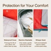 image:imageCoop Home Goods UltraTech Pillow Protector for Memory Foam Pillows Waterproof Pack of 2 Queen Size Pillow Covers OekoTex Certified Breathable Zippered Covers Machine WashableTravel Red