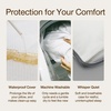 image:imageCoop Home Goods UltraTech Pillow Protector for Memory Foam Pillows Waterproof Pack of 2 Queen Size Pillow Covers OekoTex Certified Breathable Zippered Covers Machine WashableKing Size Pack of 2