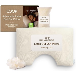 image:imageCoop Home Goods Adjustable Latex Crescent Pillow Queen Talalay Latex amp Microfiber Fill Ergonomic Shape Naturally Cooling EcoFriendly Medium Firm for Back and Side Sleepers GREENGUARD GoldCutout