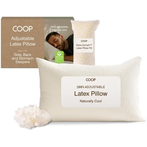 image:imageCoop Home Goods Adjustable Latex Crescent Pillow Queen Talalay Latex amp Microfiber Fill Ergonomic Shape Naturally Cooling EcoFriendly Medium Firm for Back and Side Sleepers GREENGUARD GoldClassic