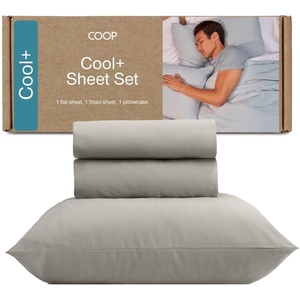image:imageCoop Home Goods Cool Cooling Bed Sheets 4 Piece Full Sheet Set Dove Grey Breathable Cooling and Super Soft Luxury Spa amp Hotel Quality Full Size Bed SetDove Grey