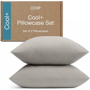 image:imageCoop Home Goods Cool Cooling Pillow Case Set of 2 Dove Grey Queen Size Pillow Covers Luxury Spa Breathable Hotel Quality Pillow CasesDove Grey