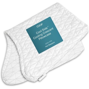 image:imageCoop Home Goods Cool Side Crescent Pillowcase Queen Size Cooling Pillow Case for Hot Sleepers Crescent Shape TwoSided Pillow Covers Cozy Side amp Cool Side Ultra Soft Lulltra Cool TechnologyCrescent