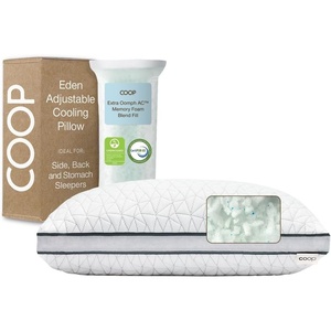 image:imageCoop Home Goods Eden Bed Pillow Queen Size for Sleeping on Back Stomach and Side Sleeper Medium Soft Memory Foam Cooling Gel  CertiPURUSGREENGUARD GoldClassic