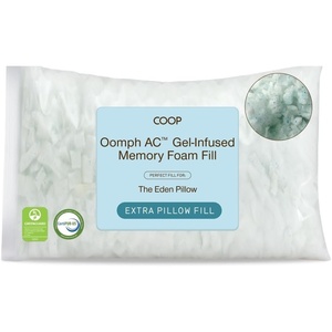 image:imageCoop Home Goods Extra Oomph AC Fill GelInfused Memory Foam amp Poly Fill Extra Fill Bag Refill for Eden Memory Foam Pillow GREENGUARD Gold and CertiPURUS CertifiedExtra Oomph for Eden Pillow