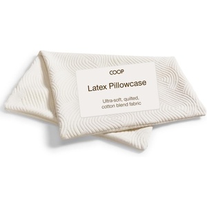 image:imageCoop Home Goods Latex Pillow Case Queen UltraSoft Breathable CottonBlend Pillowcase with Zipper Machine Washable EcoFriendly Quilted Case for Adjustable PillowsStandard