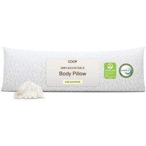 image:imageCoop Home Goods Original Adjustable Body Pillow 20x54 Long Pillow for Back Shoulder Hip and Knee Support Side Sleeper Body Pillows for Adults with Memory Foam amp Washable CoverBody Pillow
