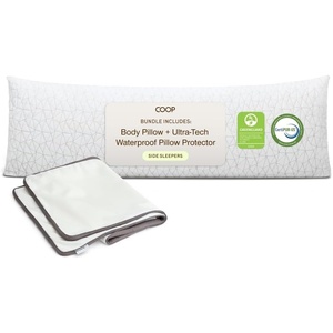 image:imageCoop Home Goods Original Adjustable Body Pillow 20x54 Long Pillow for Back Shoulder Hip and Knee Support Side Sleeper Body Pillows for Adults with Memory Foam amp Washable CoverBody Pillow  Protector