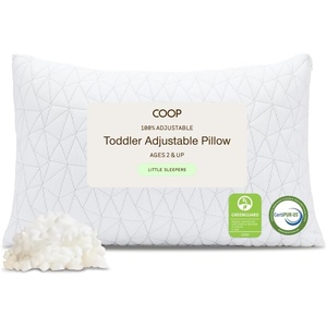 image:imageCoop Home Goods Original Toddler Adjustable Pillow Soft Breathable 19 x 13 Washable Mini Bed Pillow with Premium Memory Foam and Zippered Cover CertiPURUSGREENGUARD GoldOriginal
