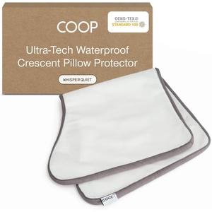 image:imageCoop Home Goods UltraTech Pillow Protector for Memory Foam Pillows Waterproof Pack of 2 Queen Size Pillow Covers OekoTex Certified Breathable Zippered Covers Machine WashableCrescent King