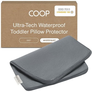 image:imageCoop Home Goods UltraTech Pillow Protector for Memory Foam Pillows Waterproof Pack of 2 Queen Size Pillow Covers OekoTex Certified Breathable Zippered Covers Machine WashableToddler Grey