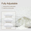 image:imageCoop 2 Original Adjustable Memory Foam Pillows amp 2 Waterproof Pillow Protectors  Queen  Breathable Covers CertiPURUS