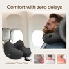 image:imageCoop Home Goods AirJustable Travel Neck Pillow Inflatable Adjustable Support for Neck amp Chin Compact Soft Memory Foam Comfort Airplane Travel Essentials Cooling amp Washable Cover