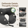 image:imageCoop Home Goods AirJustable Travel Neck Pillow Inflatable Adjustable Support for Neck amp Chin Compact Soft Memory Foam Comfort Airplane Travel Essentials Cooling amp Washable Cover